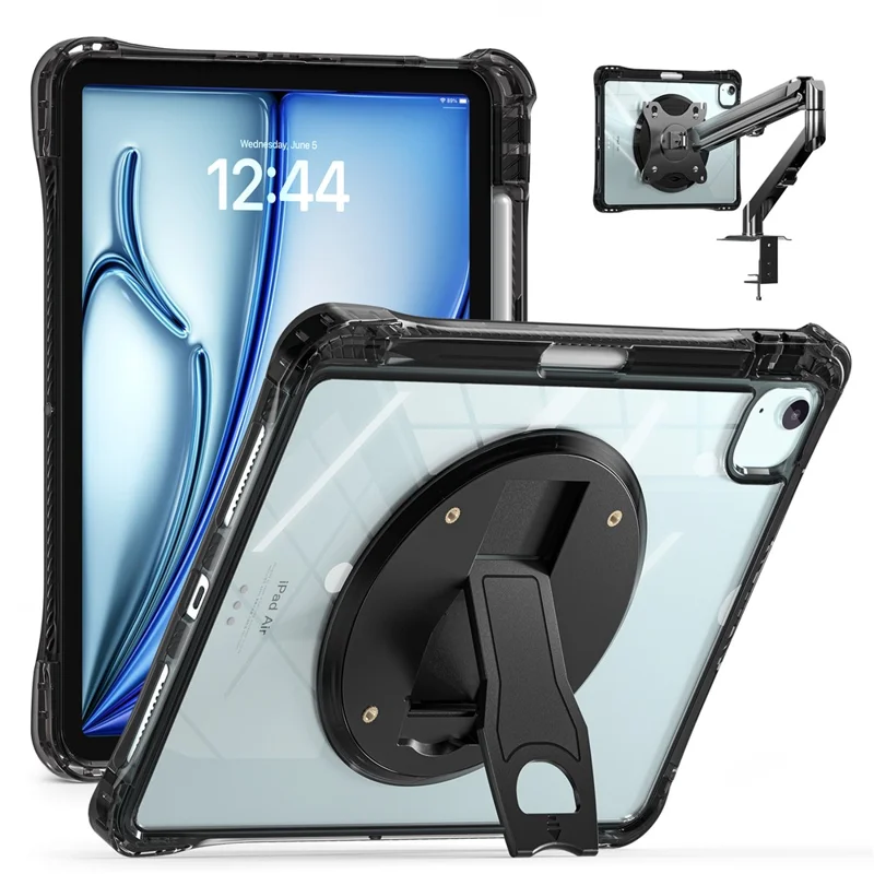 Kickstand Case for iPad Air 11 (2025) / (2024) / Air (2022) / (2020) / Pro 11 (2022) / (2021) / (2020) / (2018) PC+TPU+Acrylic Cover