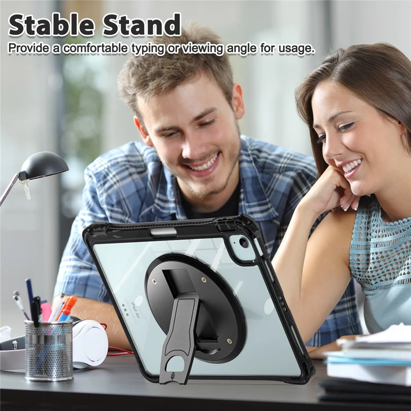 Kickstand Case for iPad Air 11 (2025) / (2024) / Air (2022) / (2020) / Pro 11 (2022) / (2021) / (2020) / (2018) PC+TPU+Acrylic Cover