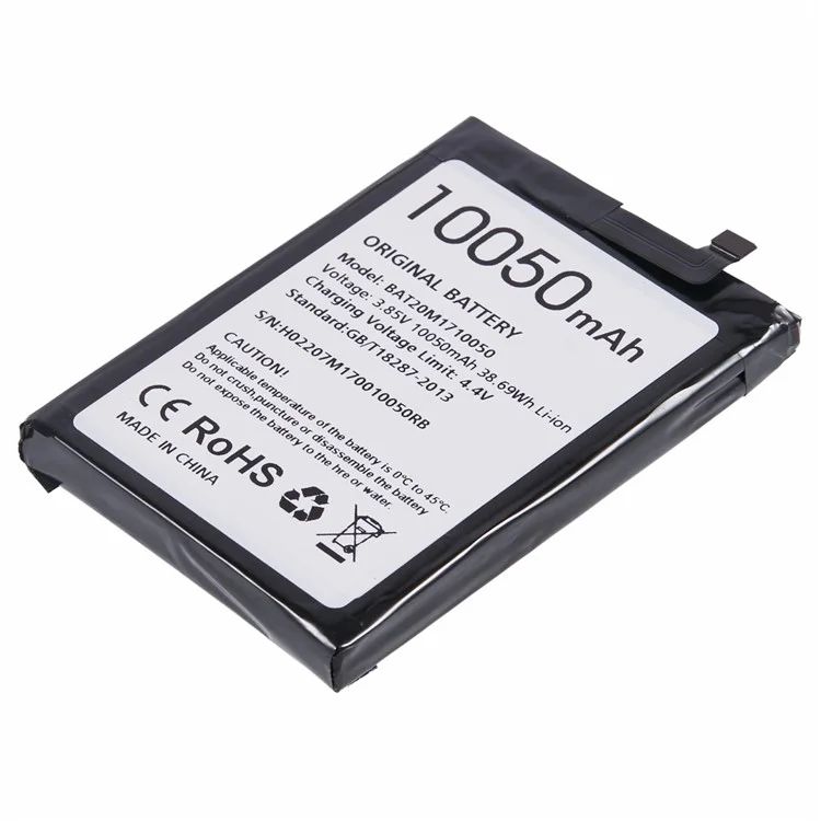 Bateria de lítio-polímero de 3,85V e 10050mAh para o Doogee S59 Pro (sem logotipo) (Código: BAT20M1710050)