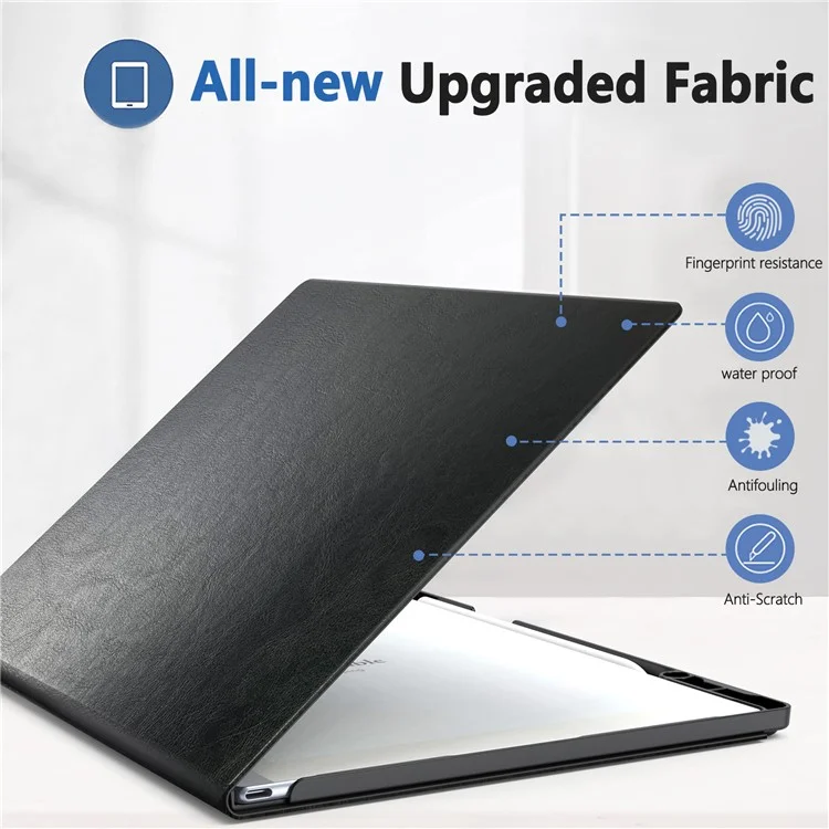 Étui pour Remarkable 2 de style folio en PC+PU avec support pour stylet - Noir