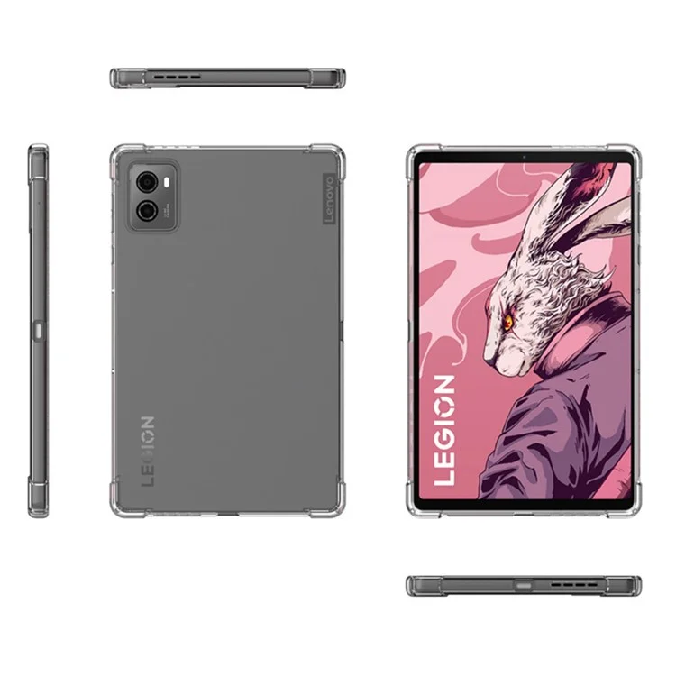 Étui pour Lenovo Legion Y700 (2025) Couvercle de tablette TPU transparent résistant aux chocs aux quatre coins
