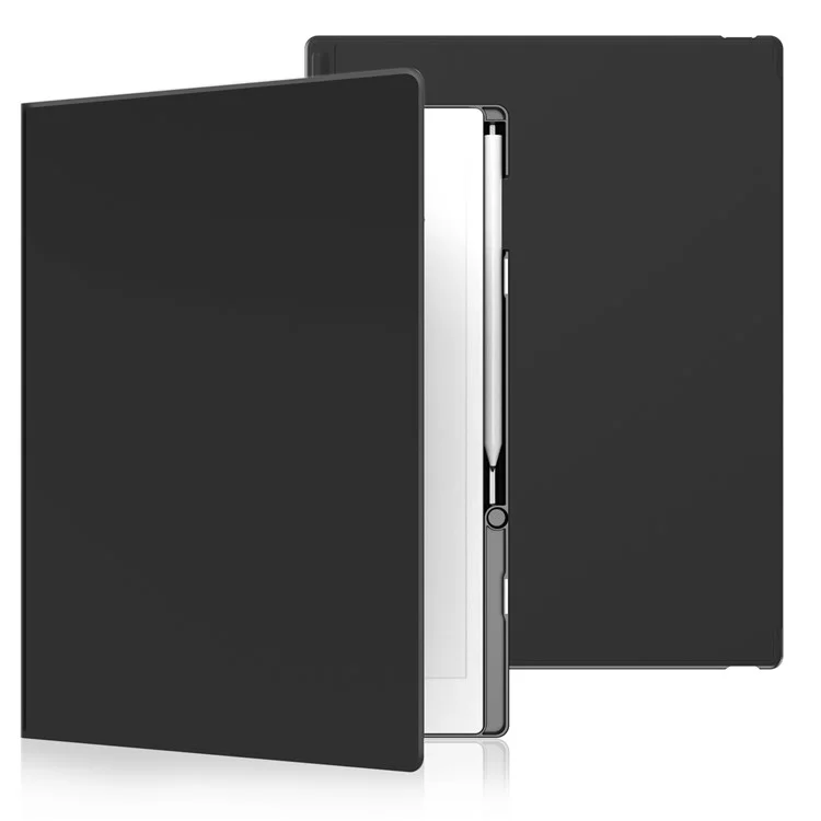 Étui de tablette de style livre Remarkable Paper Pro en PC+PU avec support pour stylo et réveil/veille automatique - Noir