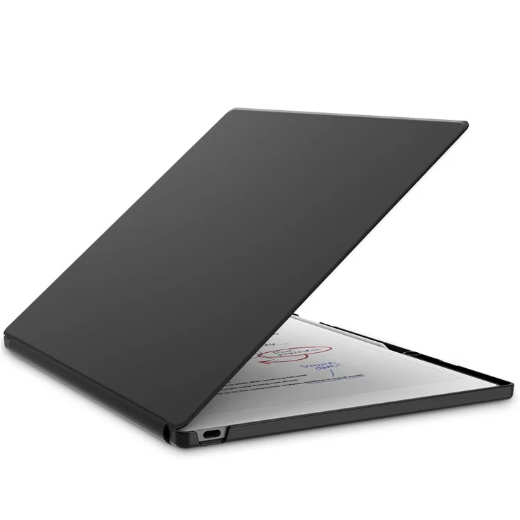 Étui de tablette de style livre Remarkable Paper Pro en PC+PU avec support pour stylo et réveil/veille automatique - Noir