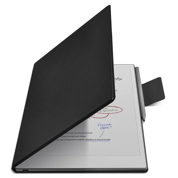 Étui Remarkable Paper Pro en PC+PU avec support magnétique pour stylet, réveil/veille automatique - Noir