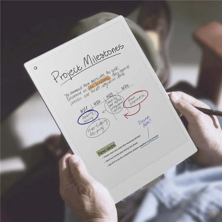 Étui Remarkable Paper Pro en PC+PU avec support magnétique pour stylet, réveil/veille automatique - Noir