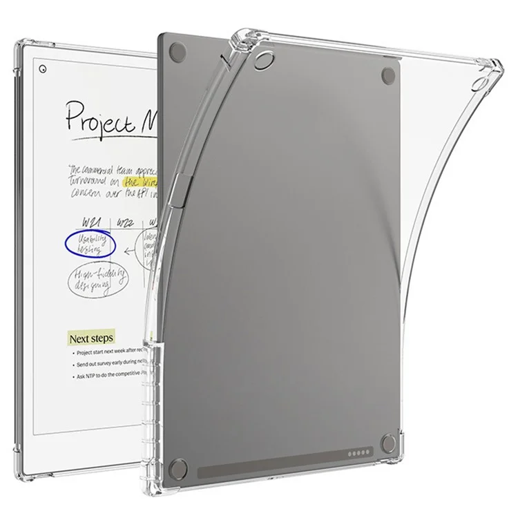 Étui de protection anti-chute remarquable pour tablette Pro en TPU transparent avec fente pour stylet