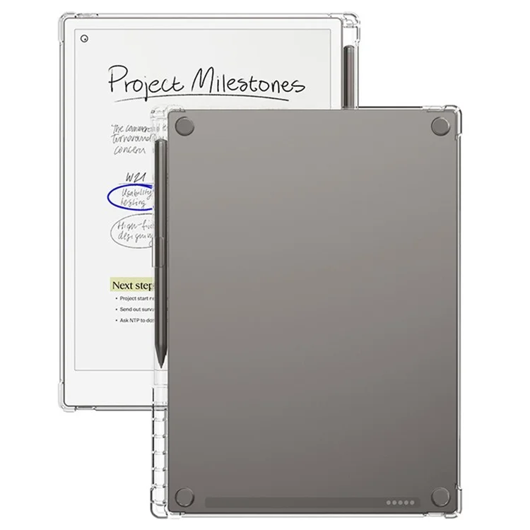 Étui de protection anti-chute remarquable pour tablette Pro en TPU transparent avec fente pour stylet
