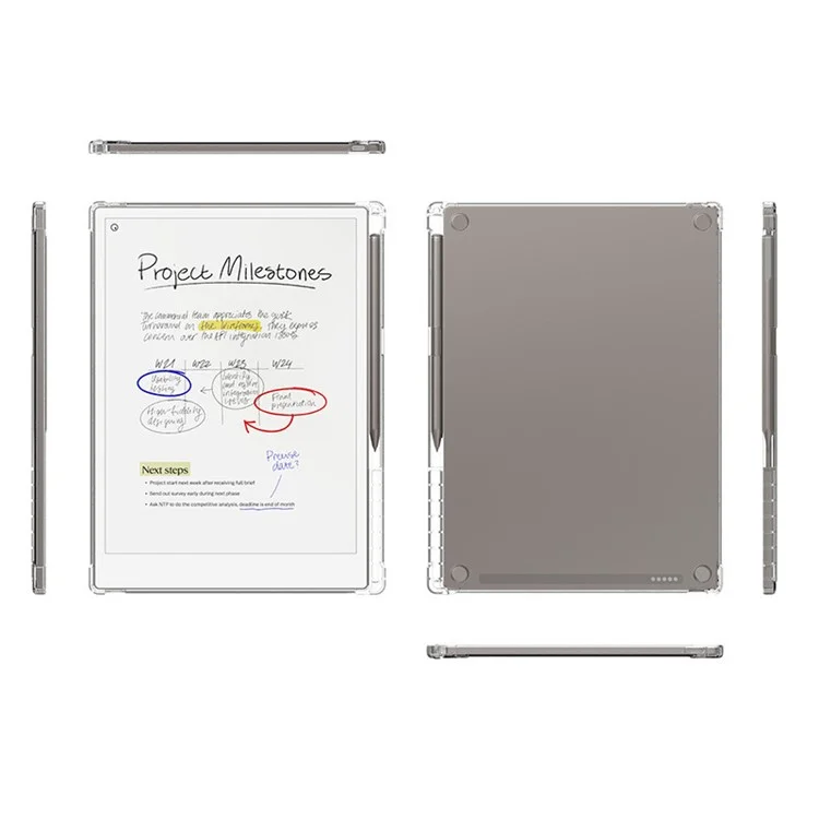 Étui de protection anti-chute remarquable pour tablette Pro en TPU transparent avec fente pour stylet