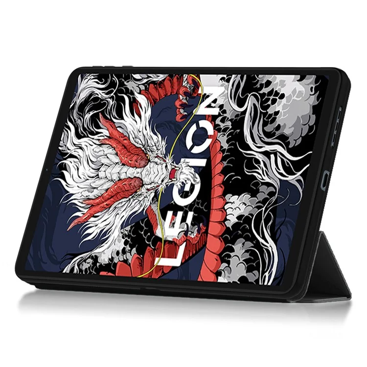 For Lenovo Legion Y700 (2024) Case PU Leather TPU Back Trifold Stand Tablet Cover Auto Wake / Sleep