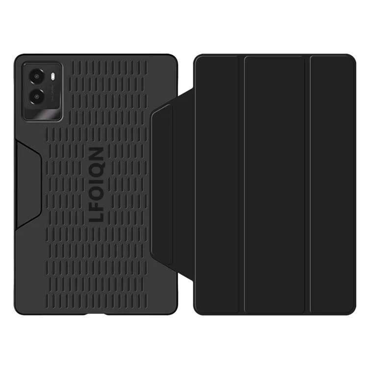 For Lenovo Legion Y700 (2024) Tablet Case Trifold Stand Leather+PC Hollow Back Cover Auto Wake / Sleep