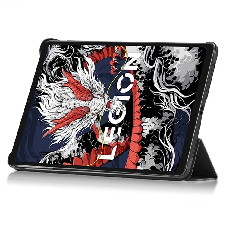 For Lenovo Legion Y700 (2024) Tablet Case Trifold Stand Leather+PC Hollow Back Cover Auto Wake / Sleep