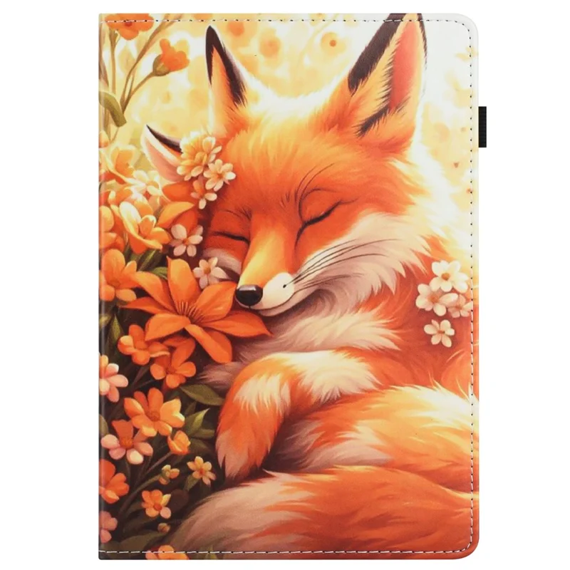 For iPad Pro 11 (2020) Case Pattern Leather Tablet Cover with Auto Sleep / Wake, Card Holder - Flower Fox