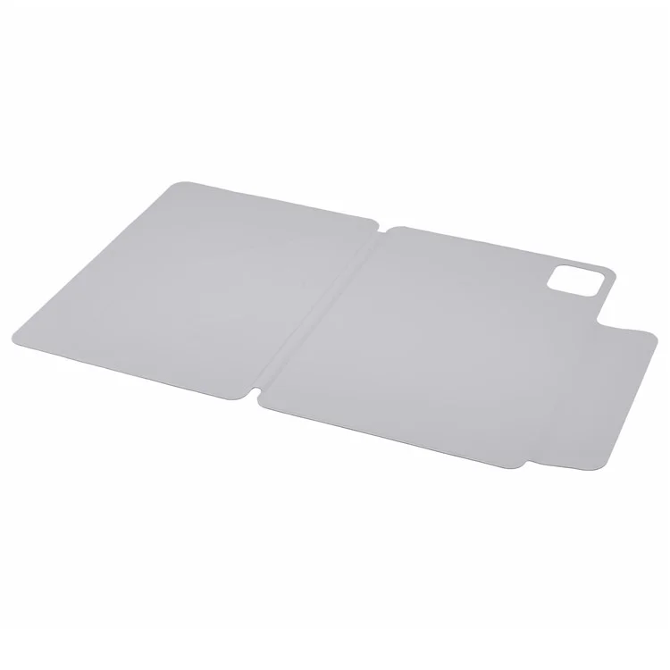 For Xiaomi Pad 7 Pro  /  Pad 7 Case PC + PU Leather Origami Stand Magnetic Tablet Cover - Grey