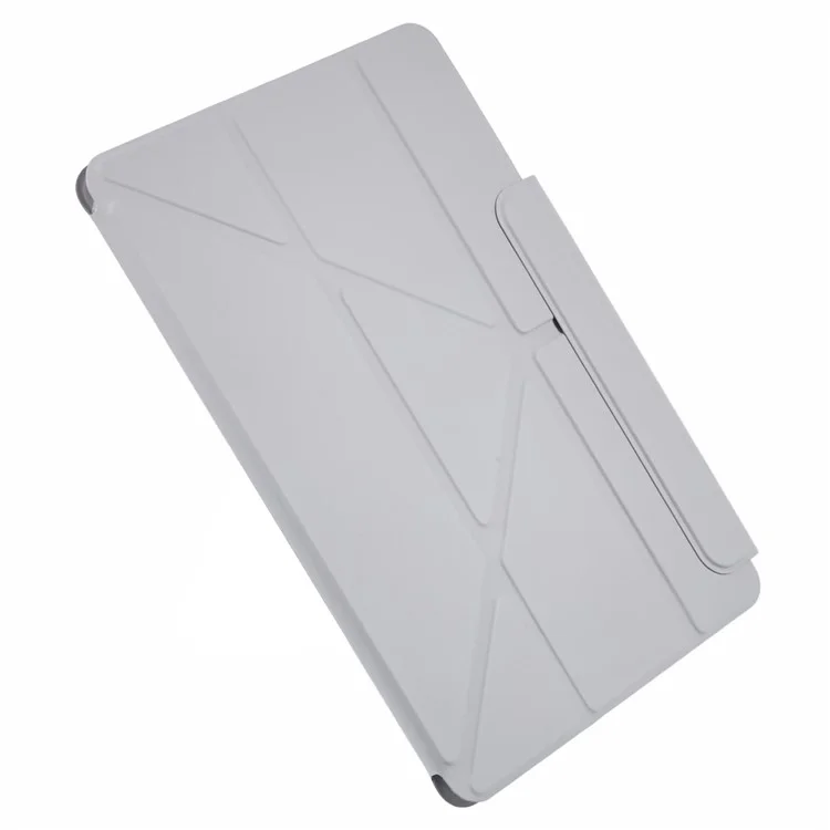 For Xiaomi Pad 7 Pro  /  Pad 7 Case PC + PU Leather Origami Stand Magnetic Tablet Cover - Grey