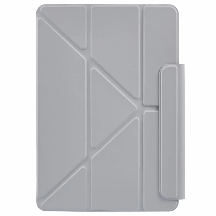 For Xiaomi Pad 7 Pro  /  Pad 7 Case PC + PU Leather Origami Stand Magnetic Tablet Cover - Grey