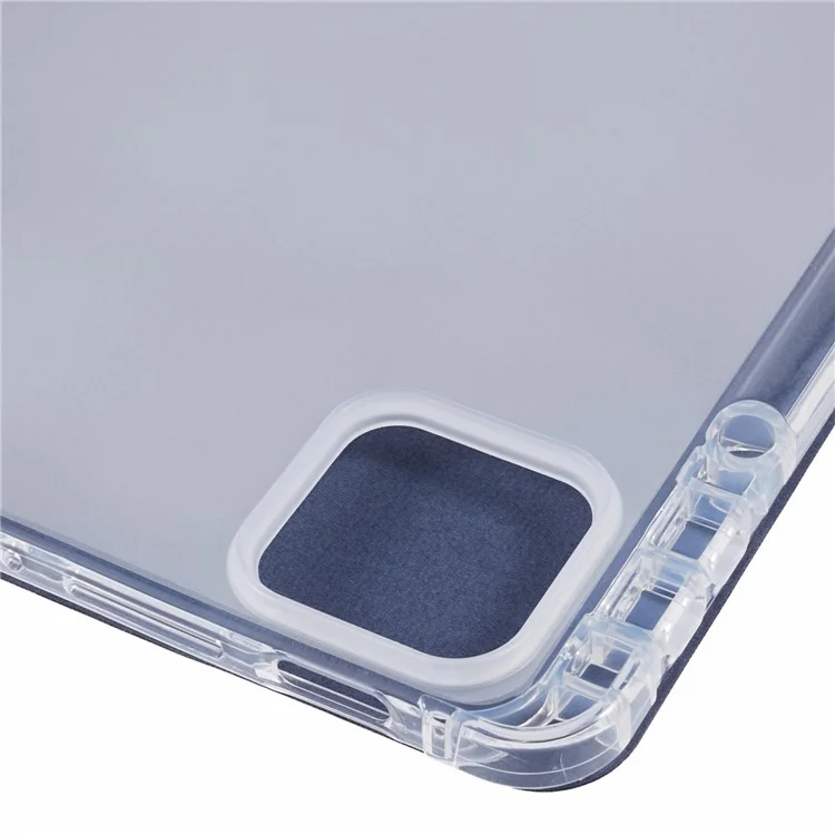 Custodia per Xiaomi Pad 7 Pro / Pad 7 con slot per penna, supporto pieghevole a tre ante, in pelle PU+TPU, copertura per tablet con risveglio/sospensione automatici - Blu scuro