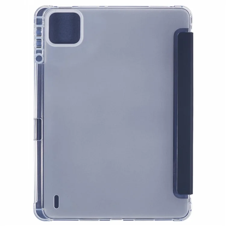Custodia per Xiaomi Pad 7 Pro / Pad 7 con slot per penna, supporto pieghevole a tre ante, in pelle PU+TPU, copertura per tablet con risveglio/sospensione automatici - Blu scuro
