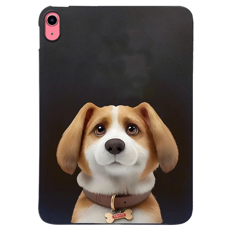 For iPad (2025) / 10.9 (2022) Case Pattern Printing Slim TPU Tablet Protective Cover - Harrier Beagle