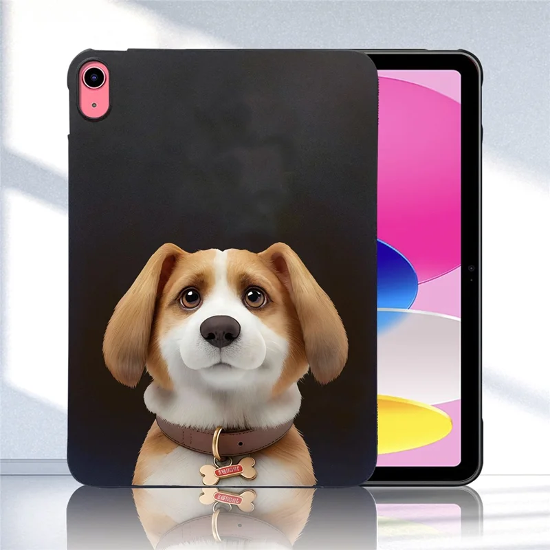 For iPad (2025) / 10.9 (2022) Case Pattern Printing Slim TPU Tablet Protective Cover - Harrier Beagle