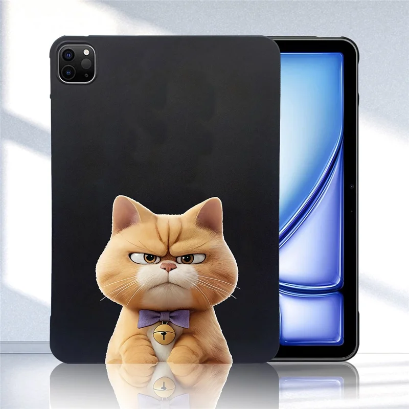 For iPad Pro 11 (2021)  /  (2020)  /  (2018) Case Pattern Printing Slim TPU Tablet Protective Cover - Garfield Cat