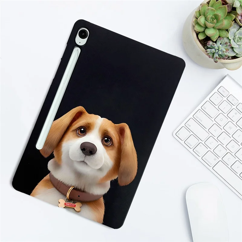 For Samsung Galaxy Tab S10 Lite / S10 FE / S9 FE / S9 Case Pattern Printing Slim TPU Tablet Protective Cover - Harrier Beagle