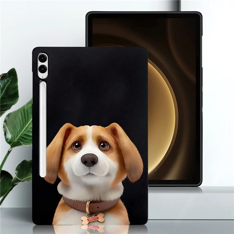 For Samsung Galaxy Tab S10+  /  S9 FE+  /  S9+ Case Pattern Printing Slim TPU Tablet Protective Cover - Harrier Beagle