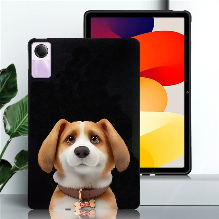 Für Xiaomi Redmi Pad SE Hülle Musterbedruckung Schlanke TPU Tablet Schutzhülle - Häherkrähe Bracke