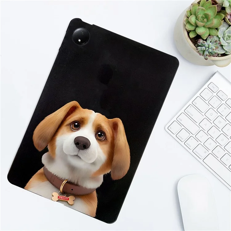 Für Xiaomi Redmi Pad SE 4G 8,7 Zoll Hülle Musterbedruckung Slim TPU Tablet Schutzhülle - Habicht Beagle