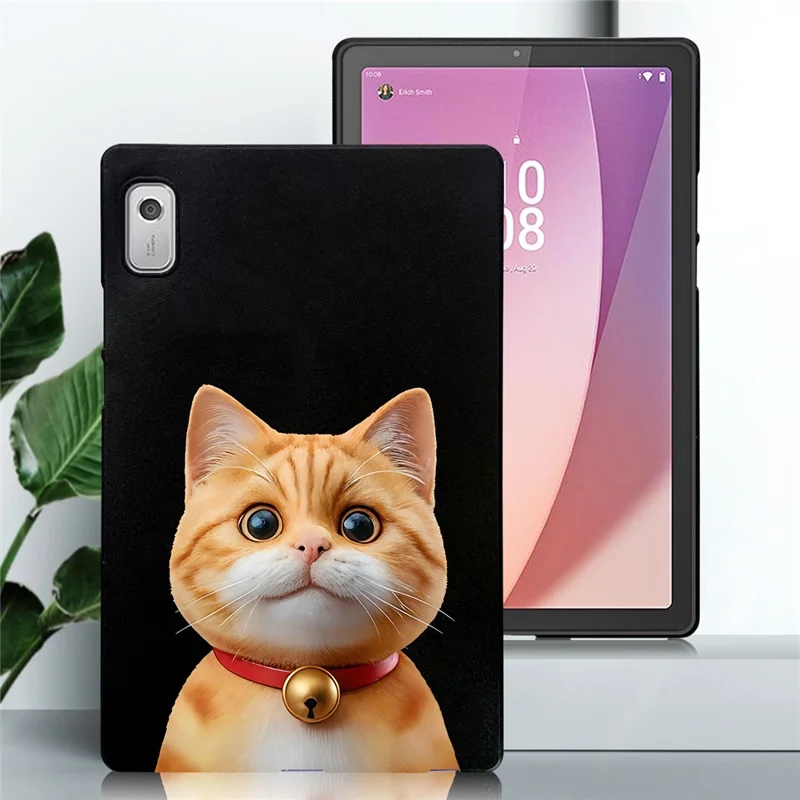 For Lenovo Tab M9 TB-310FU Case Pattern Printing Slim TPU Tablet Protective Cover - Shorthair Cat