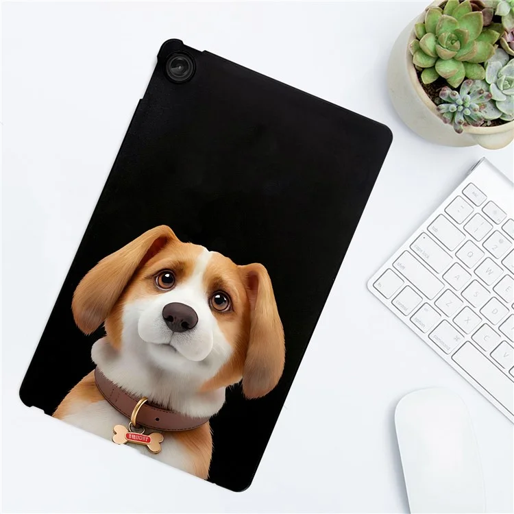 Capa para Lenovo Tab M10 Plus (3ª geração) com impressão de padrão, capa protetora fina de TPU para tablet - Harrier Beagle