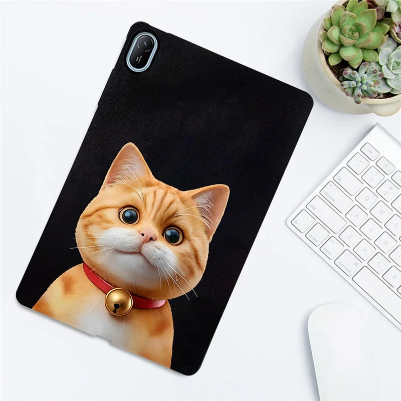 For Huawei MatePad SE 11 Case Pattern Printing Slim TPU Tablet Protective Cover - Shorthair Cat