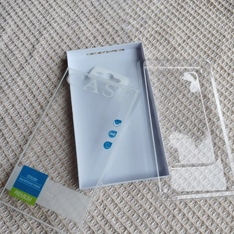 Bulk Purchasing Universal PET Window Phone Case Packaging Box With Injection Molded Base 18.7 x 10.6 x 1.5cm - Blue CASE Style