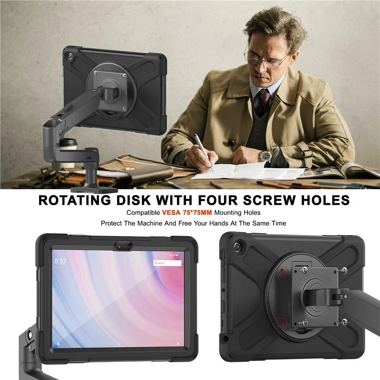 Für Amazon Fire HD 10 (2023) Hülle Ständer PC+Silikon Tablet Cover