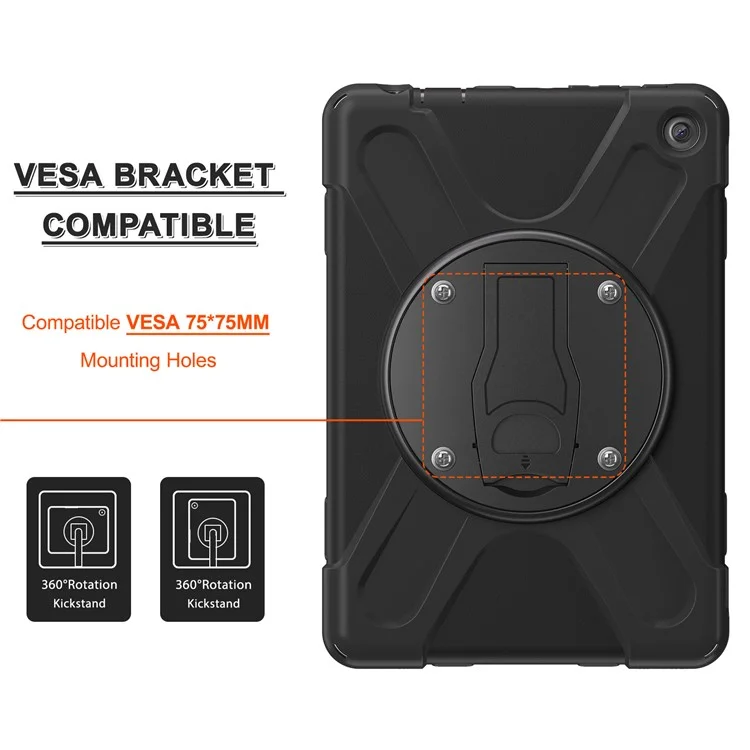 Für Amazon Fire HD 10 (2023) Hülle Ständer PC+Silikon Tablet Cover