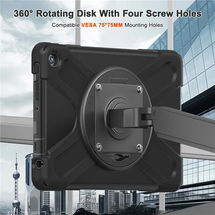 Für Amazon Fire HD 10 (2023) Hülle Ständer PC+Silikon Tablet Cover