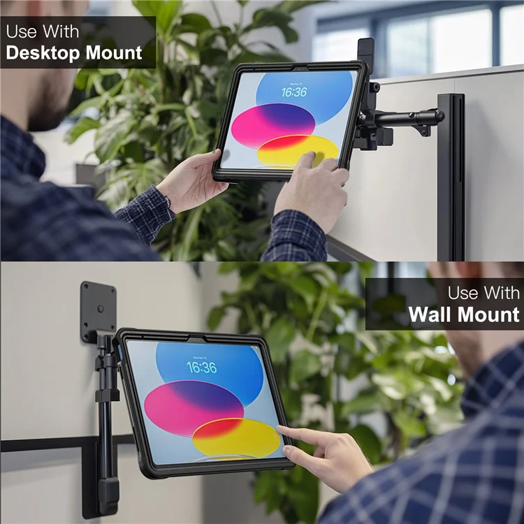 Étui pour iPad 10.9 (2022) avec support PC+Silicone+TPU - Transparent