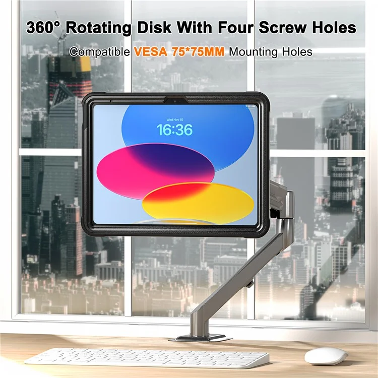 Étui pour iPad 10.9 (2022) avec support PC+Silicone+TPU - Transparent