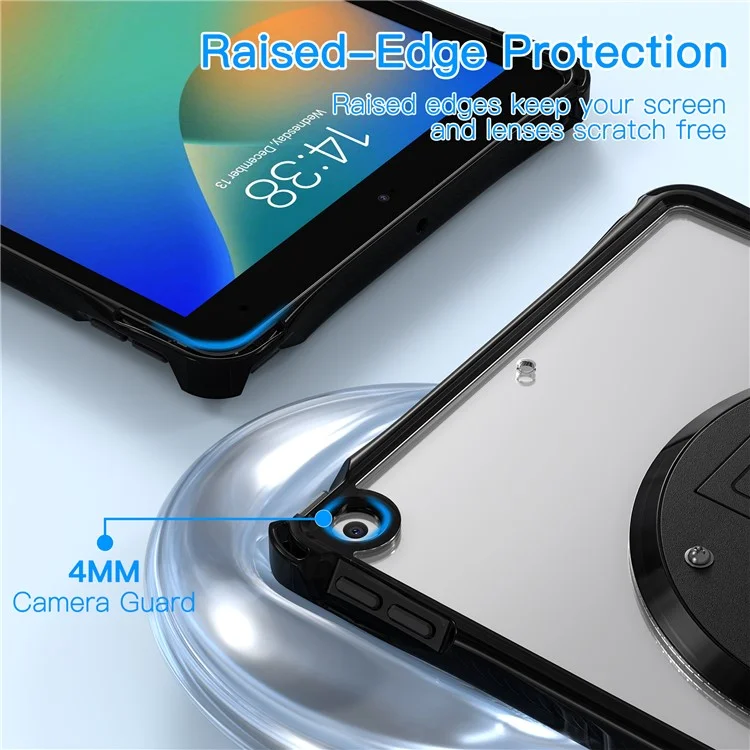 Clear Case for iPad 10.2 (2021) / (2020) / (2019) PC+TPU+Acrylic Kickstand Cover