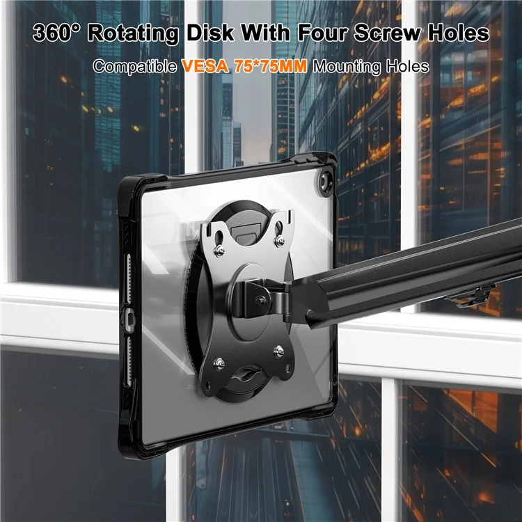 Clear Case for iPad 10.2 (2021) / (2020) / (2019) PC+TPU+Acrylic Kickstand Cover