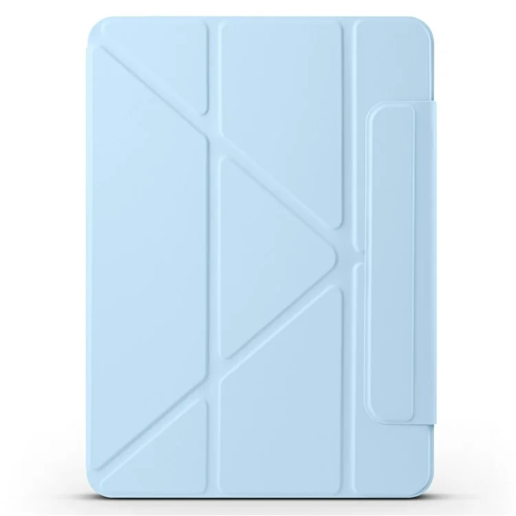 Чехол для iPad Pro 11 (2024) из ПК + ПУ-кожи, магнитная подставка с оригами - нежно-голубой