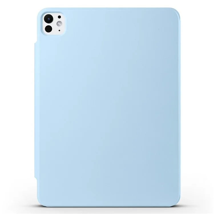 Étui pour iPad Pro 13 (2024) en PC + cuir PU avec support Origami magnétique - Bleu bébé