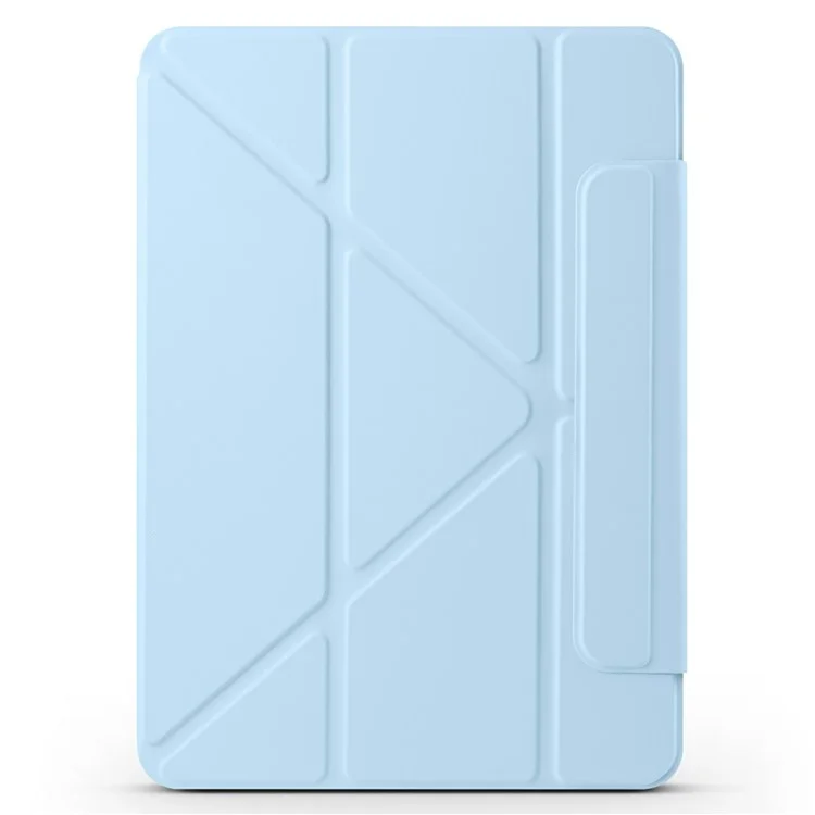 Étui pour iPad Air 13 (2024) en PC + cuir PU avec support Origami magnétique - Bleu bébé