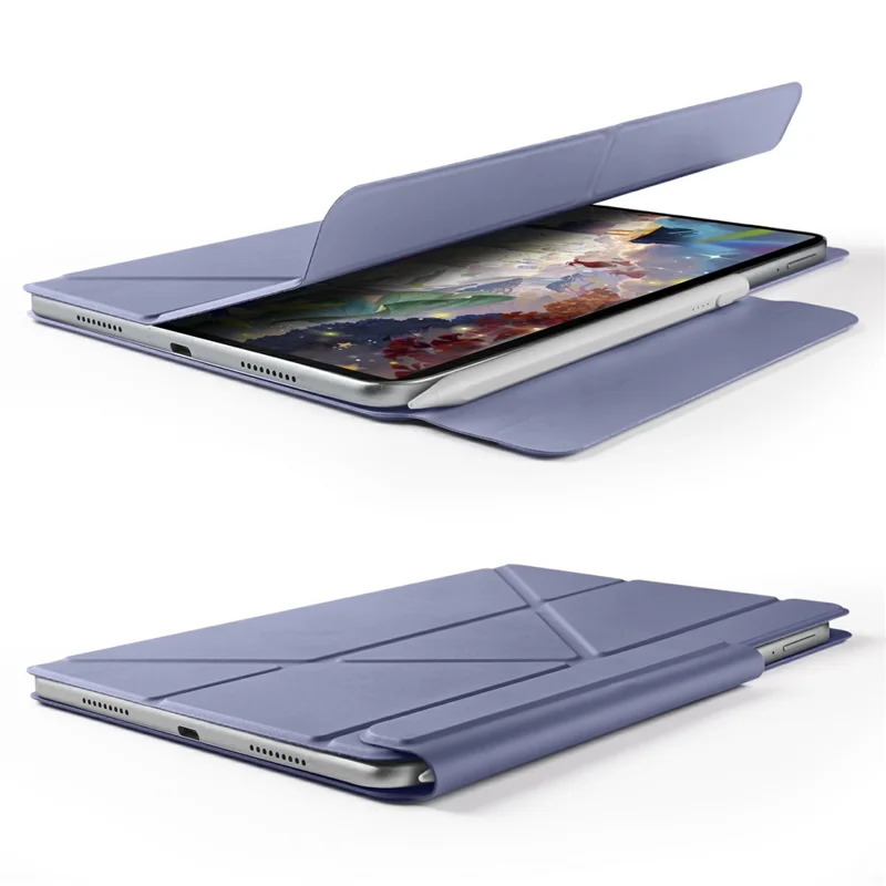 For Huawei MatePad 11.5 S (2025) / MatePad 11.5 S (2024) Case PC + PU Leather Origami Stand Magnetic Tablet Cover - Lavender Purple