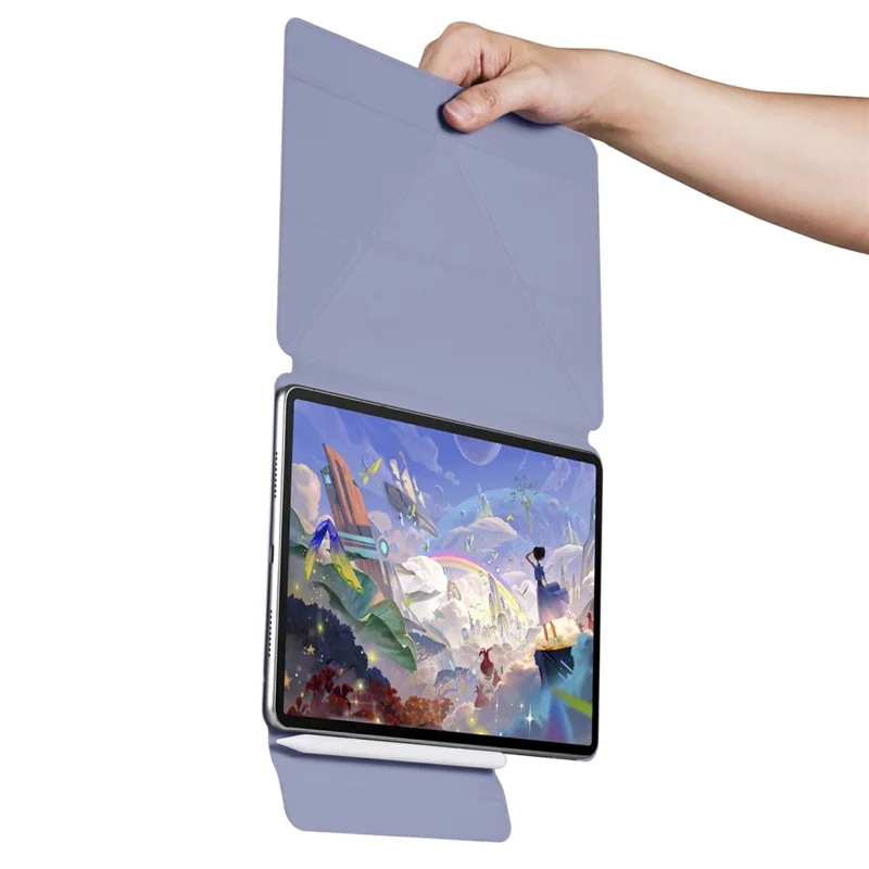 For Huawei MatePad 11.5 S (2025) / MatePad 11.5 S (2024) Case PC + PU Leather Origami Stand Magnetic Tablet Cover - Lavender Purple