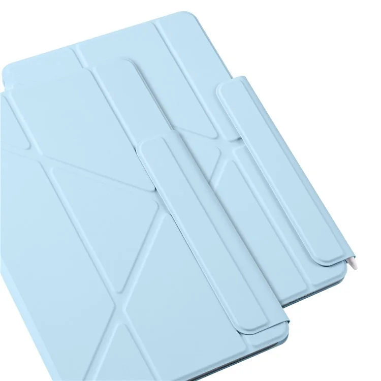 Étui pour Xiaomi Pad 6S Pro 12.4 en PC + cuir PU, support origami magnétique - Bleu bébé