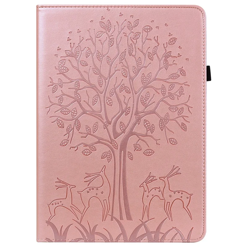 For Honor Pad X8b / Pad X8a Case PU Leather Stand Tree Deer Pattern Tablet Cover - Rose Gold