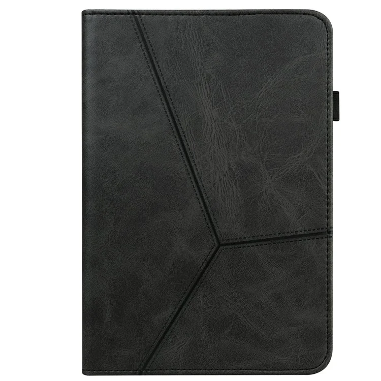Custodia per Xiaomi Pad 7 Pro / Pad 7 con linea impressa, in pelle PU, supporto per scheda e supporto per tablet - Nero
