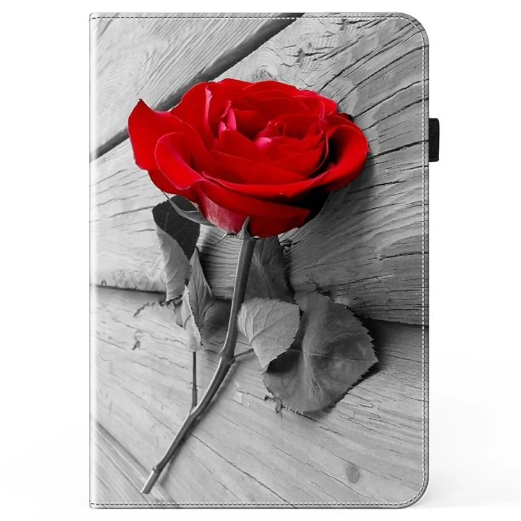 For Honor Pad X8a Case Pattern Printed Leather Tablet Cover with Card Slot - Rose