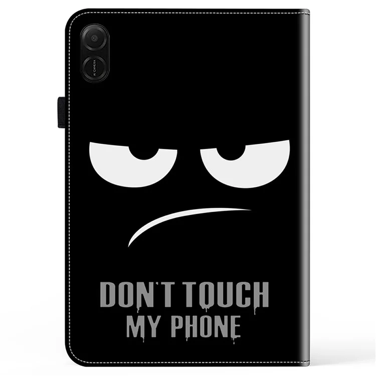 For Honor Pad X8a Case Pattern Printed Leather Tablet Cover with Card Slot - Don't Touch My Phone