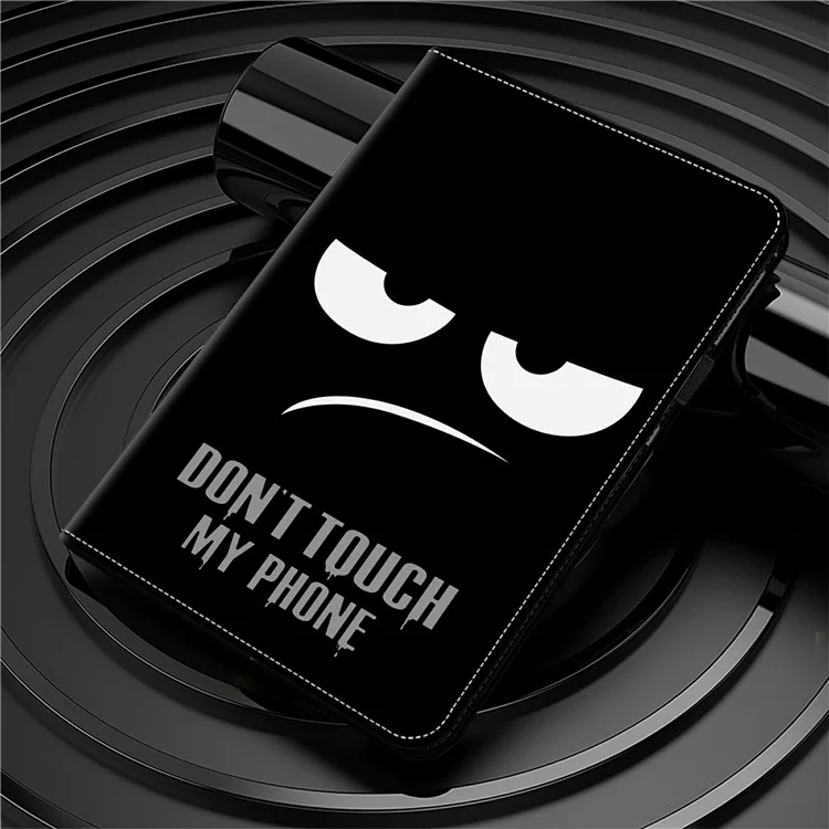 For Honor Pad X8a Case Pattern Printed Leather Tablet Cover with Card Slot - Don't Touch My Phone